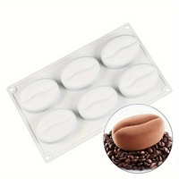 6-delige siliconen koffiebonenmal DIY rode lippen bakvorm ijsblokjesbakje fruit gummy chocolade ovenbestendig voedselveilig