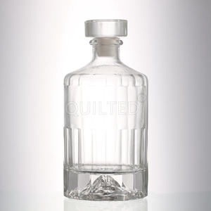 Botella de Vidrio Redonda con Corcho para Bebidas Alcohólicas, Color Negro Mate Escarchado, 375 ml, 500 ml, 750 ml, 1000 ml, Tequila - Product Image 2