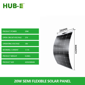 แผงโซลาร์เซลล์แบบยืดหยุ่น HUB E ETFE กันน้ำ งอได้ ปรับแต่งได้สำหรับระเบียง หลังคา เรือ ระบบ DIY - Product Image 6