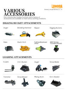 Maquinaria para Movimiento de Tierras, Retroexcavadora 4x4 con Motor Diésel, Excavadora Articulada para Construcción y Agricultura - Product Image 4