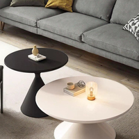 Table basse en bois massif style crème, luxe léger Wabi-Sabi, pour petit appartement, salon, design moderne et épuré, tendance internet