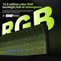 Keyboard Mekanik RGB Berkabel 60% Profil Rendah Tanpa Logo, Gaming OEM Komputer, Switch Merah Biru, 61 Keycap Custom Mini DIY PC