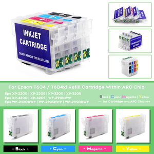 Cartouche d'encre rechargeable Europe 604 604XL avec puce ARC pour imprimantes Epson <span class=keywords><strong>XP</strong></span>-2200 <span class=keywords><strong>XP</strong></span> <span class=keywords><strong>2205</strong></span> 3200 3205 4200 WF-2910 2935 2930 2950 - Product Image 6