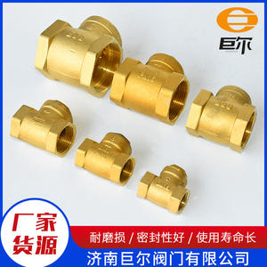 Threaded Swing Check Valve Thickened Brass Horizontal Plumbing Hoses Durable Check Valve - Product Image 2