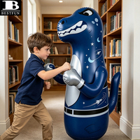 Sac de frappe gonflable écologique pour enfants, sac de boxe dinosaure autoportant pour tout-petits, idéal pour le fitness