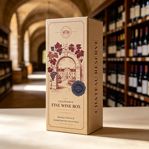 Boîte à vin en carton recyclable imperméable avec lamination mate esthétique personnalisée Vin de <span class=keywords><strong>Prestige</strong></span> Cabernet, production 72H - Product Image 2