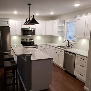 Meuble de cuisine modulaire Shaker, îlot central, bois, style européen et australien, couleur personnalisable, pieds en alliage d'aluminium - Product Image 4