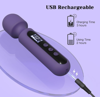 Zauberstab-Vibrator-Set für Paare, Erotikspielzeug mit 3 Aufsätzen für Klitoris, G-Punkt, Eichel, Klitorisvibrator mit LCD-Anzeige