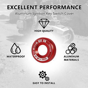Cache-interrupteur d'allumage en aluminium anodisé rouge pour Can-Am Canyon Redrock/XT 2025-2026 |   Capuchon de protection pour bouton de démarrage/arrêt - Product Image 4
