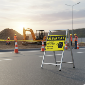 Reflective <b>Roadway</b> <b>Safety</b> Sign with Aluminium Frame-Foldable - Product Image 3