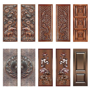 Plaque de porte décorative en acier inoxydable 304 de style européen moderne, grande, gaufrée, étanche, pour extérieur, écoles, commerces et villas - Product Image 5