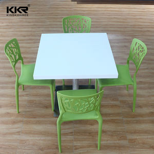 Mesa y silla de restaurante de <span class=keywords><strong>comida</strong></span> rápida, piedra artificial, 4 asientos - Product Image 6