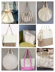 Bolsa de playa de regalo lisa de tela reciclada con logotipo personalizado, bolsa grande de lona de algodón orgánico Calico, bolsa de compras para mujer - Product Image 3