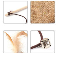 Ensemble de jouets pour chat interactif souris jouet boîte-cadeau en bois vente chaude 7 pièces chat Teaser baguette chat drôle