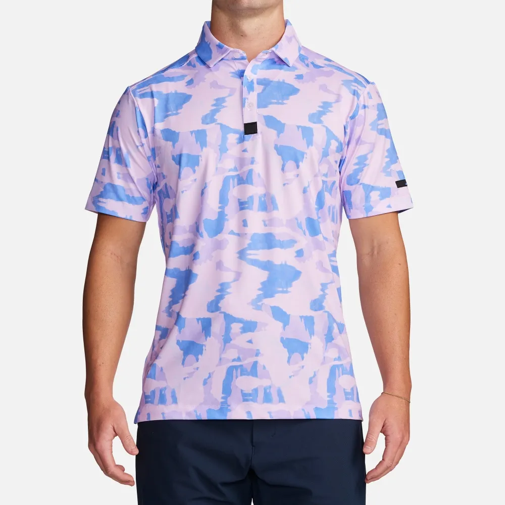 Kunden spezifischer hochwertiger Sublimation druck UPF 50 Polyester Spandex Blend MOISTURE WICKING Golf Polo Shirts