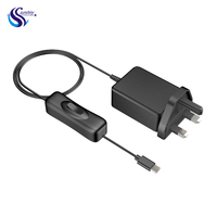 Abd AU ab İngiltere CN fiş ahududu Pi 3 4 5 mikro Usb tip c anahtarı adaptörü 5V 3A 4A 5a ahududu Pi adaptörü adaptör