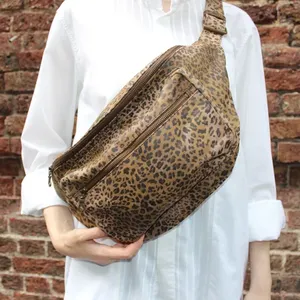 Ex Large Leopard Print Fanny Pack Sling Bag Bum Bag Crossbody Bag Women