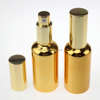 Flacon pompe de parfum en verre or UV 10/15/20/30/50/100ml avec emballage en boîte Euro Round Luxury