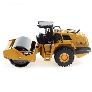 SJY-1715 1:50 Compacteur routier moulé sous pression, modèle de construction en alliage métallique avec roues en acier, véhicule miniature 1/50 - Product Image 2