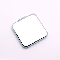 Miroir de maquillage de voyage double face avec mini poche compacte et pliable grossissant