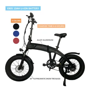 OEM 20 pollici 48v 500W grasso pneumatico pieghevole bicicletta elettrica per uomo bicicletta elettrica in lega di alluminio batteria al litio City bike