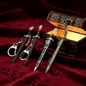 9 modèles de porte-clés en alliage de zinc, modèle d'arme Mini Oathkeeper Longclaw, inspiré du jeu de trône, porte-clés de défense personnelle - Product Image 3