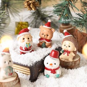Creative Christmas Doll Decoration Cartoon Resin Santa Claus Mini Snowman Christmas Desktop Ornaments Xmas New Year <b>Gift</b> - Product Image 4