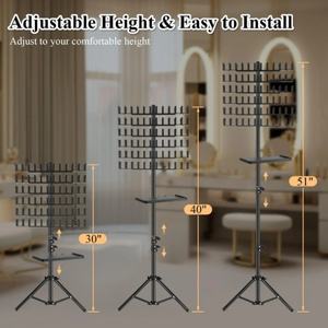 Soporte Retráctil para Extensiones de Cabello Trenzado, Herramienta de Pie para Peinado de Pelucas y Trenzas, Cabello Remy de Grado Profesional - Product Image 2