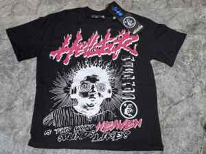 T-shirt pour homme Alxin Spot Goods Manufacturers, mode décontractée, manches courtes, 100% coton, imprimé vintage Hell Star, même vêtement - Product Image 5