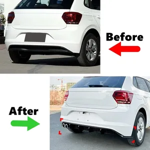 สำหรับ Polo MK6 2019-2024 ชุดแต่งกันชนหลัง ดิฟฟิวเซอร์ สปอยเลอร์ ป้องกันรอยขีดข่วน ชุดแต่งภายนอก - Product Image 2