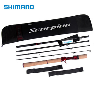 Caña de Pescar Shimano Scorpion, 2.5 Secciones, Acción Media Rápida, para Pesca de Lubina, Color Rojo - Product Image 4