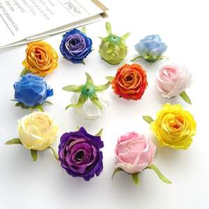 Cabezas de Rosa Artificiales de 11 cm en Oferta, Cabezas de Rosa de Terciopelo de Seda de 10 cm para Decoración de Bodas - Product Image 6