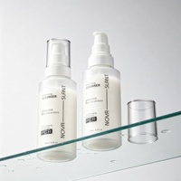Bouteilles en plastique PET givré de 100 ml et 150 ml avec pompe blanche et bouchon transparent pour gel nettoyant, crème et lotion – Emballage élégant