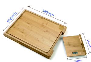 Tagliere in Bambù Naturale BSCI con Bilancia da Cucina Integrata, Capacità 5KG, Prezzo di Fabbrica - Product Image 4