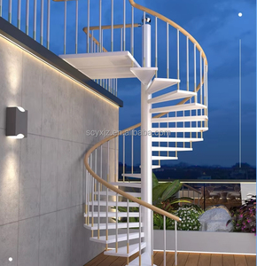 <span class=keywords><strong>Escaleras</strong></span> Espirales Modernas <span class=keywords><strong>de</strong></span> <span class=keywords><strong>Acero</strong></span> <span class=keywords><strong>Inoxidable</strong></span> con Peldaños Antideslizantes y Barandilla Resistente para Uso Residencial y Comercial - Product Image 1