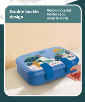 Aohea Offre spéciale Boîte à lunch Bento étanche à 2 compartiments en acier inoxydable Boîte à lunch portable en métal pour enfants