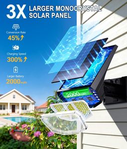 Luces <span class=keywords><strong>Solares</strong></span> Modernas <span class=keywords><strong>para</strong></span> Exteriores, Impermeables, con Batería Incluida, Luz Blanca Fría, <span class=keywords><strong>para</strong></span> Jardín, Césped y Piscina - Product Image 3
