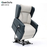 Geeksofa Chaise inclinable électrique à double moteur avec système de roulettes pour les personnes âgées et les patients.