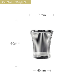 Verre à shot en verre transparent côtelé et évasé <span class=keywords><strong>de</strong></span> 60 ml, verre à shot cannelé pour service <span class=keywords><strong>de</strong></span> bar, dégustations, fêtes et événements traiteur - Product Image 5