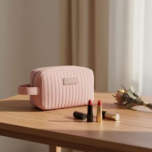 Nouvelle trousse de toilette portable 2026 en velours côtelé souple, grande capacité, étanche, écologique, durable, avec fermeture éclair, vente en gros - Product Image 5
