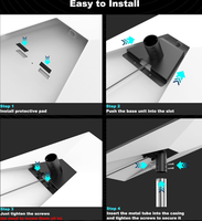 Support de fixation robuste en acier pour Starlink, type vis, pour toit et mur, avec broches à dégagement rapide, réglable, deux-en-un