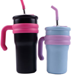 700ml Double Paroi En Acier Inoxydable Bouteille D'eau Poignée De <span class=keywords><strong>Voiture</strong></span> Gobelet Couvercles De Paille Isolés Sous Vide <span class=keywords><strong>Voiture</strong></span> Tasses Froid <span class=keywords><strong>Thermique</strong></span> Performance - Product Image 1