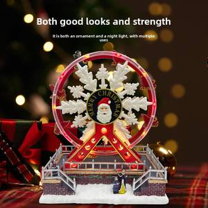 Caja de música de ruedas de la fortuna <span class=keywords><strong>con</strong></span> escena de <span class=keywords><strong>Navidad</strong></span> personalizada al por mayor <span class=keywords><strong>con</strong></span> decoraciones navideñas de escena animada - Product Image 3