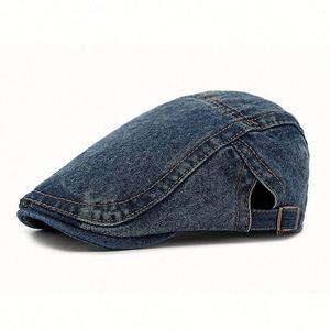 Casquettes et Bérets Vintage Gatsby en Jean Ajustables de Haute Qualité pour Hommes et Femmes – Idéales pour le Golf et la Conduite - Product Image 1