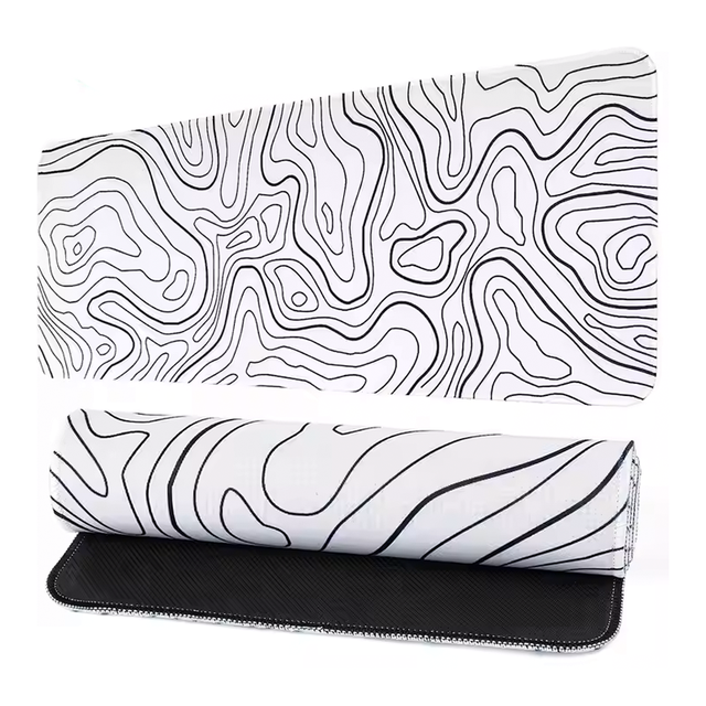 Commercial Grade Non-Slip Base Easy-Clean Surface Rubber Desk Mat High Traffic Office Environments Waterproof Mouse Pad