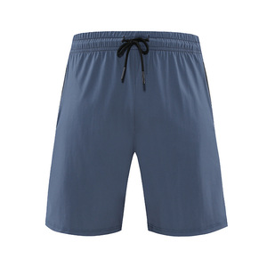 Men's Quick Dry Sports Shorts Dark Gray Hazy Blue Black Drawstring Elastic Waist Summer Running Workout Pants - Product Image 2