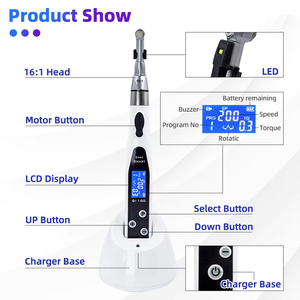 Moteur <span class=keywords><strong>Endo</strong></span> Dentaire Sans Fil LED 16:1 Contre-Angle Avec Tête De Réduction Pièce À Main Basse Vitesse Dentisterie Traitement Endodoncia - Product Image 4