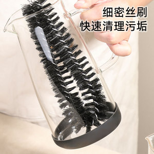 Cepillo para tazas de mango largo, cabezal en forma de L de acero inoxidable 304 para limpieza profunda de tazas y botellas - Product Image 4