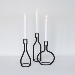 เชิงเทียนเหล็กแนววินเทจแบบเรียบง่ายเส้นโค้งทำด้วยมือสำหรับโต๊ะอาหารค่ำในเทศกาลคริสต์มาสและแสงไฟเน้นที่บ้าน - Product Image 1