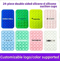 Soporte de teléfono con ventosa de silicona impermeable, antideslizante, con 24 ventosas fuertes de doble cara, con logotipo personalizado, venta al por mayor.